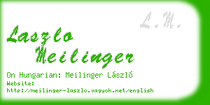 laszlo meilinger business card